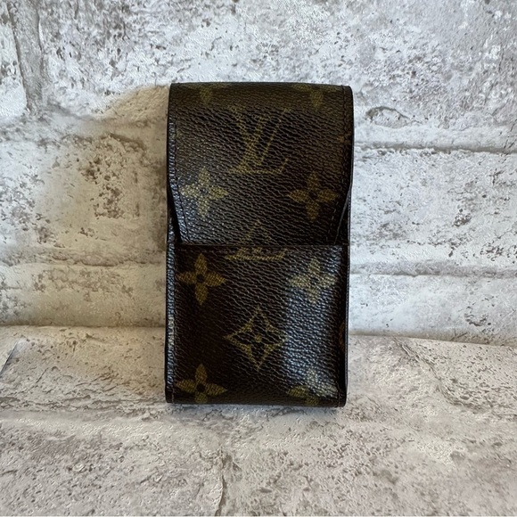 Lv Louis Vuitton monogram chap stick lipstick lip gloss tube carrying case pouch - Picture 1 of 7